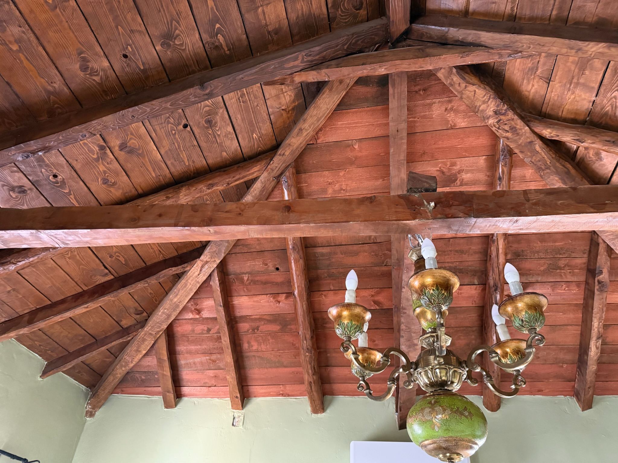 Preserved cedar roof structure