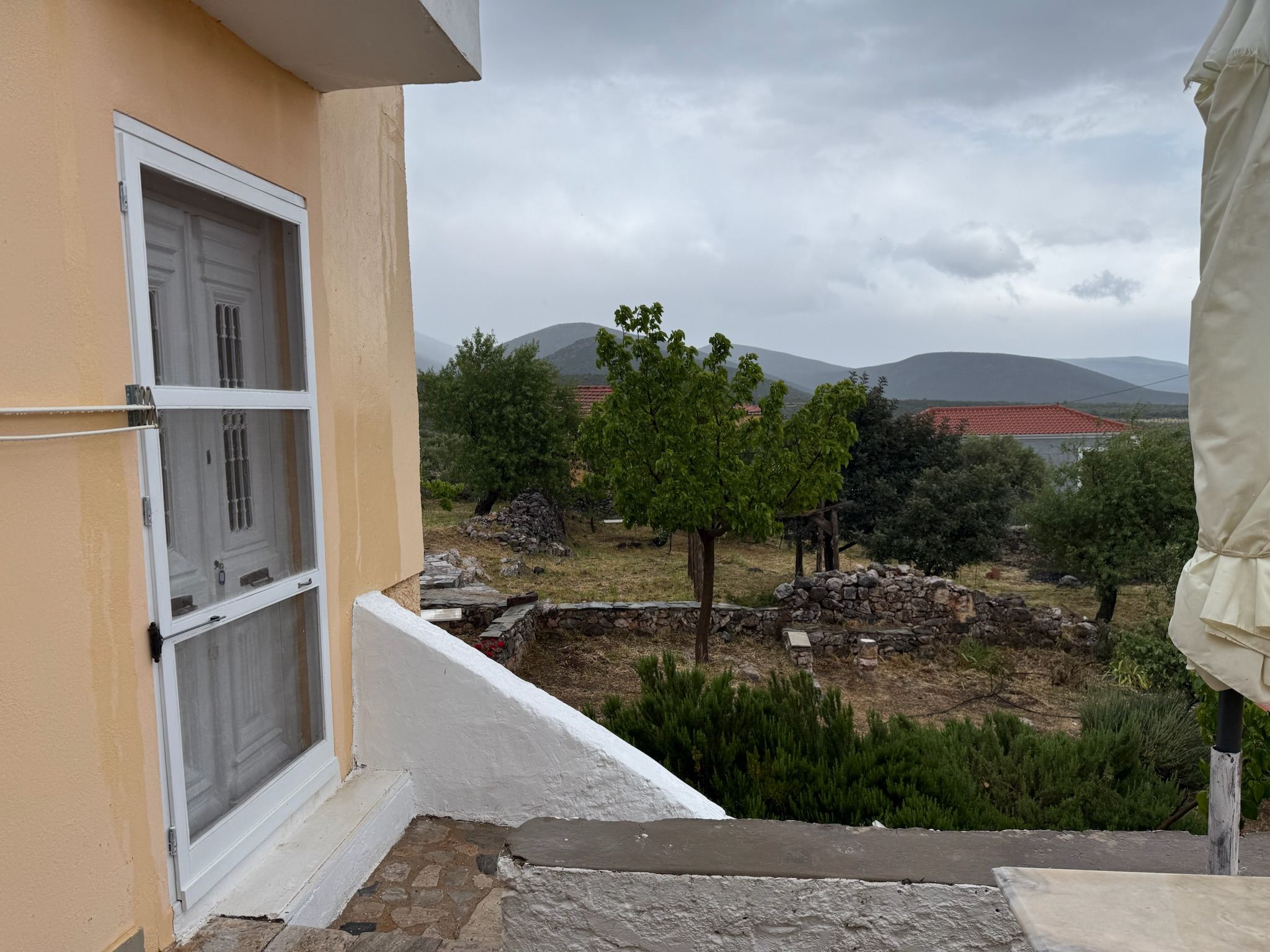 View from the private veranda over the garden